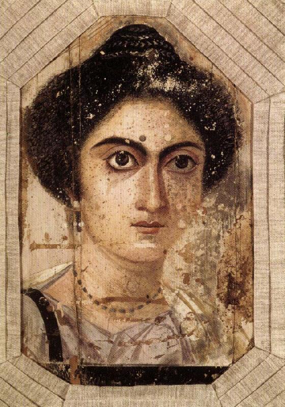 unknow artist Funerary Portrait of Womane from El Fayum